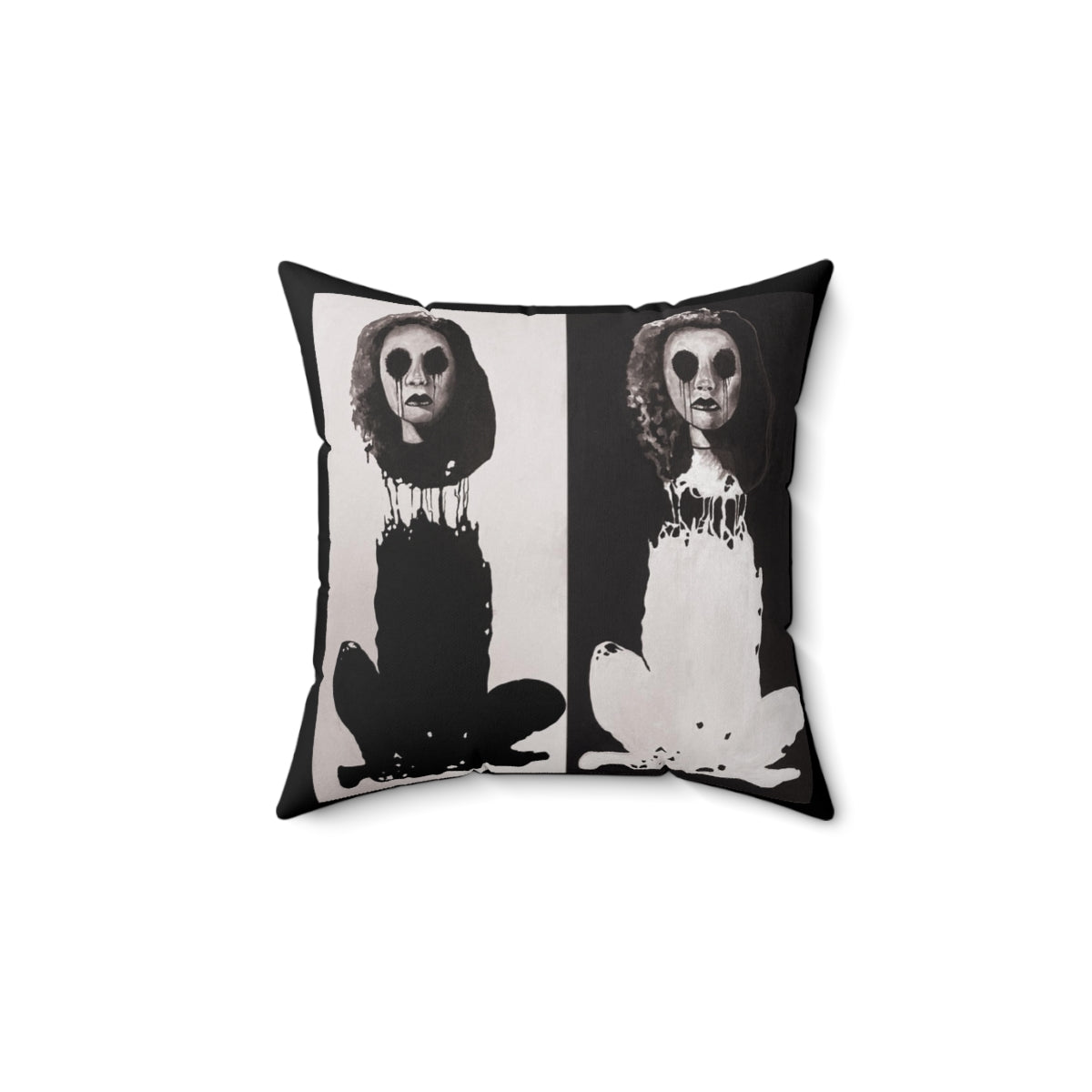 "Melancholy Felines" By Kelly Kresconko Throw Pillow