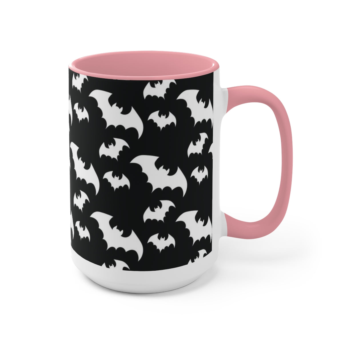 Batty Two-Tone Coffee Mugs, 15oz
