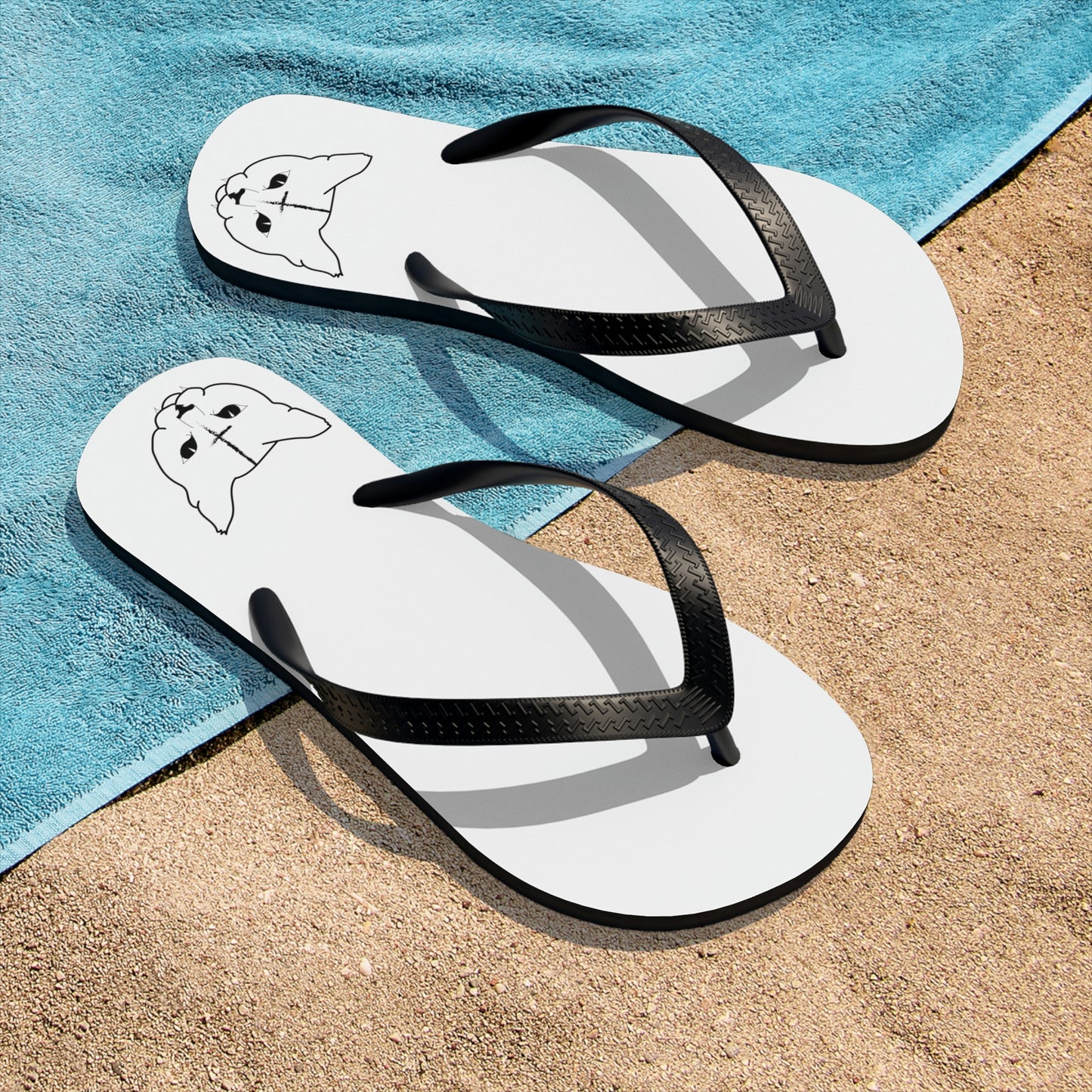 Hell Cat Unisex Flip-Flops
