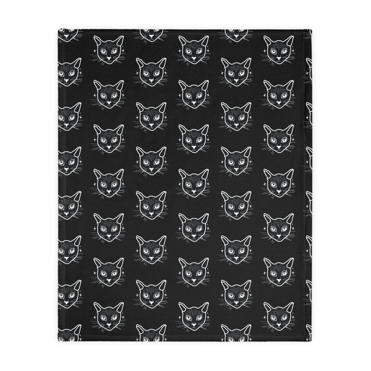 Velveteen "Good Kitty" Blanket (Two-sided print)