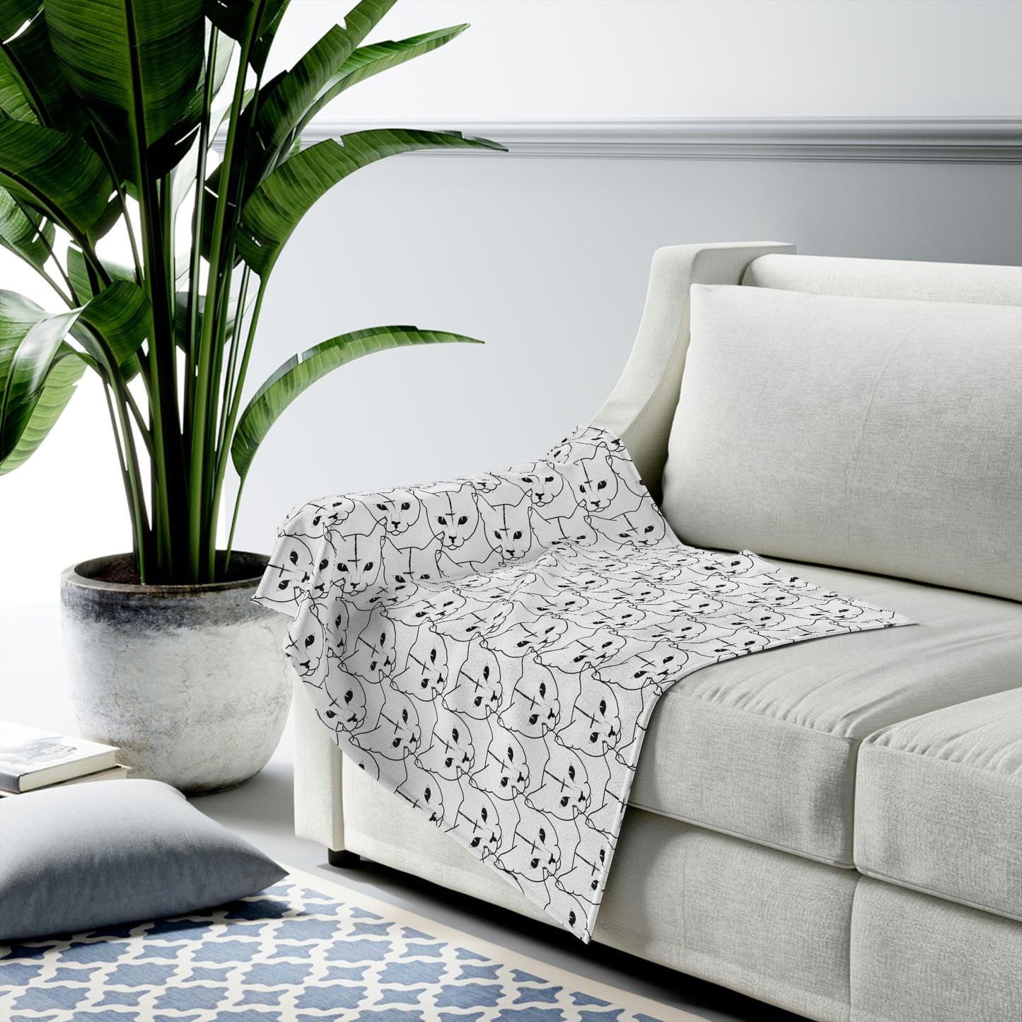 Hell Cat Velveteen Plush Blanket