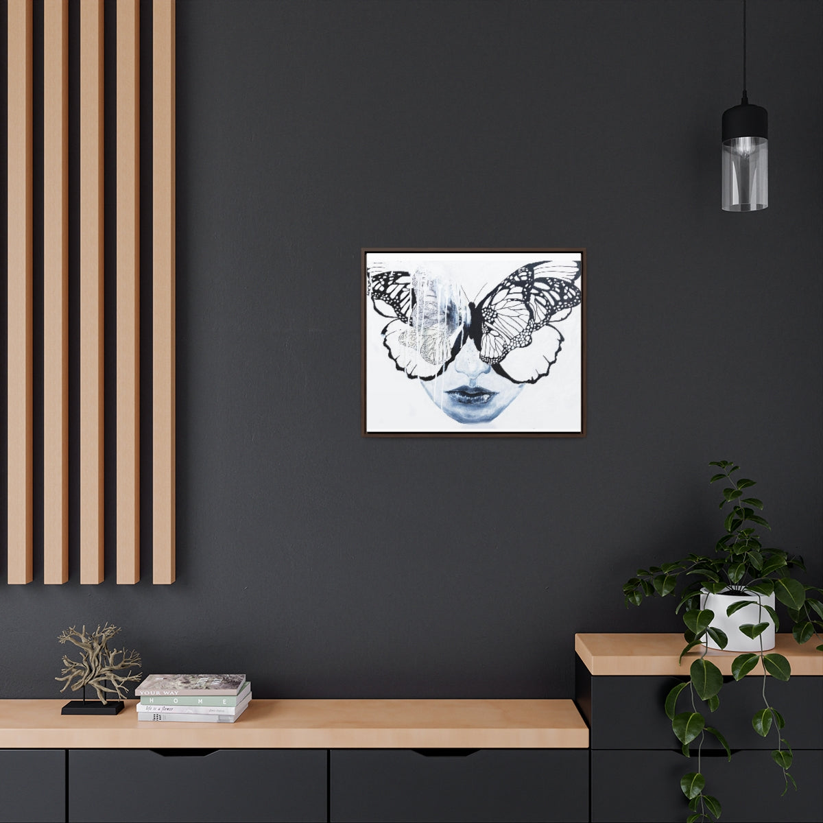 "Butterfly Eyes" Painting by Kelly Kresconko PRINT on Gallery Canvas Wraps, Horizontal Frame
