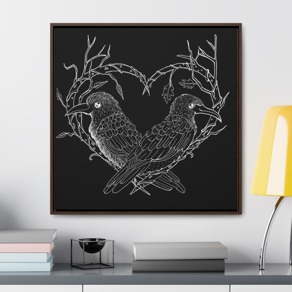 Odin's Ravens Gallery Canvas Wraps, Square Frame