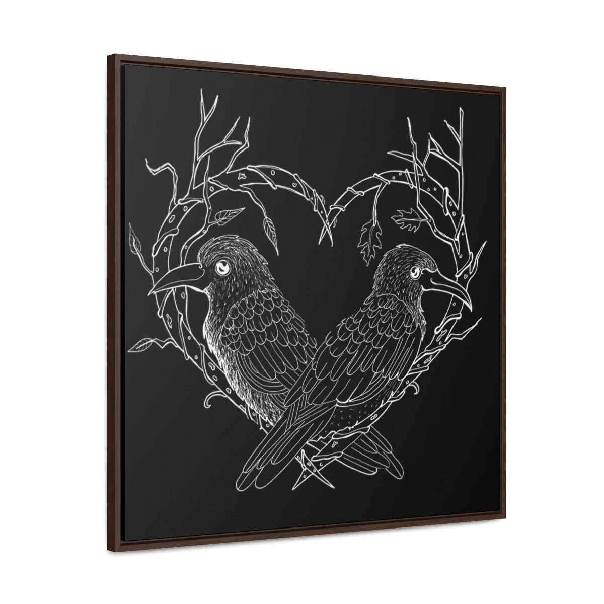 Odin's Ravens Gallery Canvas Wraps, Square Frame
