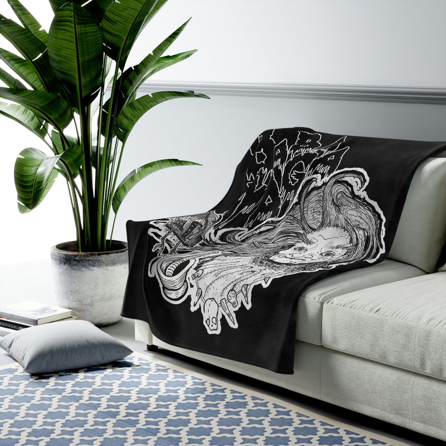 Baba Yaga Velveteen Plush Blanket