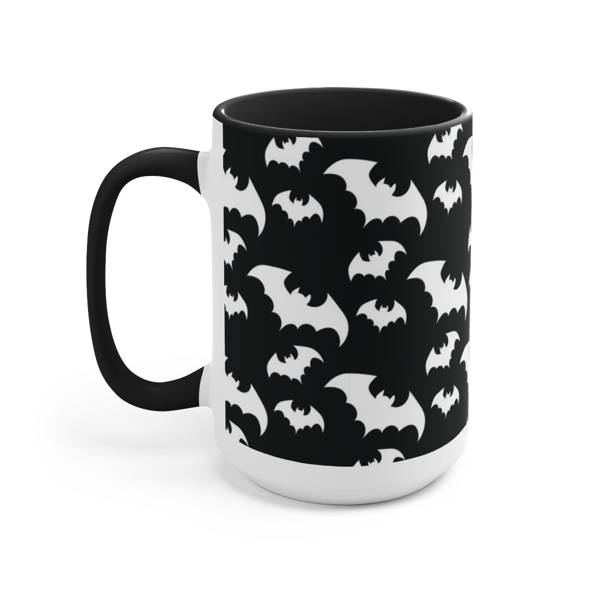 Batty Two-Tone Coffee Mugs, 15oz