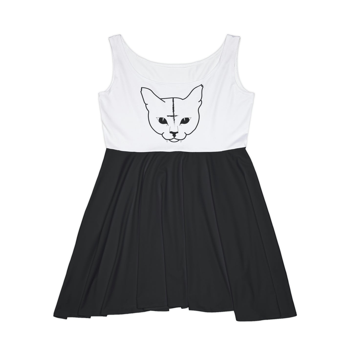 Hell Cat Flowy Dress with Black Bottom