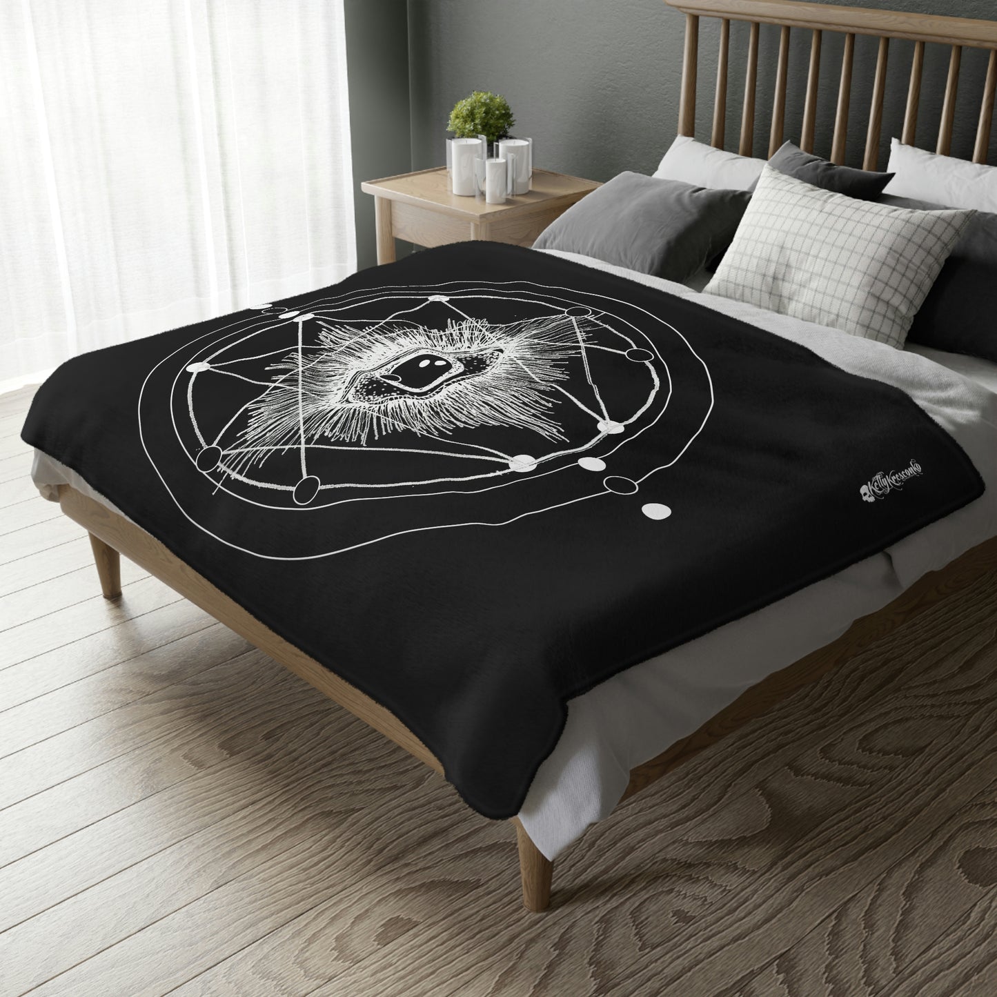 "Enlightenment" Velveteen Minky Blanket (Two-sided print)