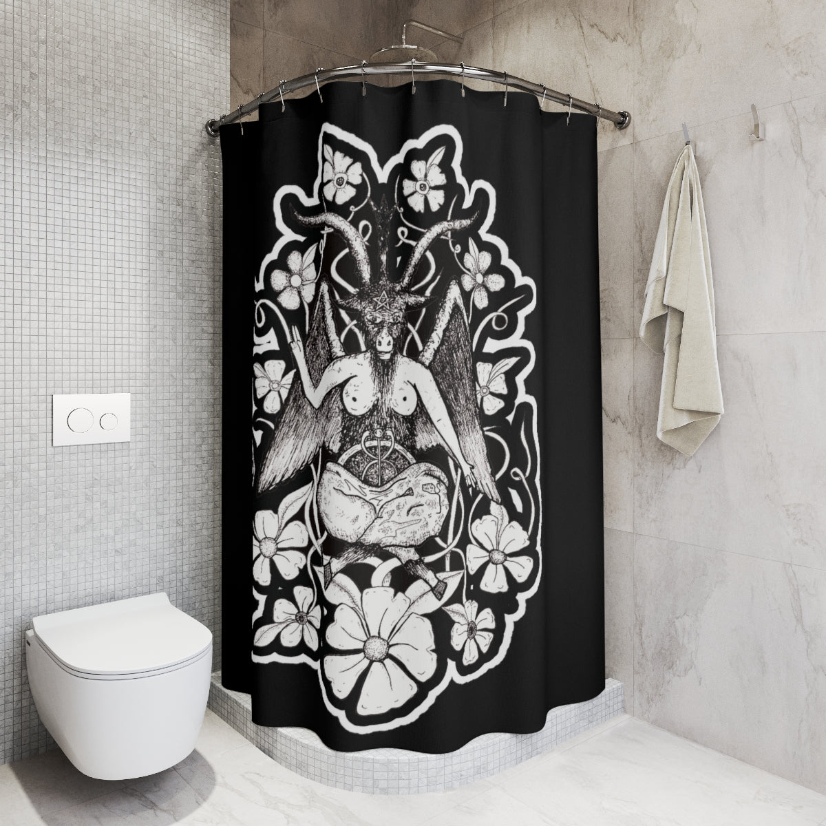 Baphomet Shower Curtain