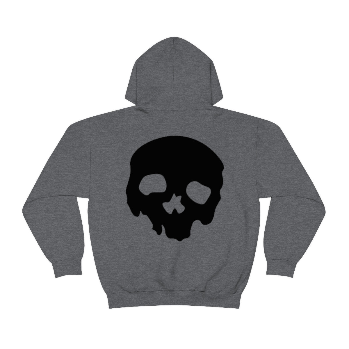 LUXE GOTH BASICS Black Skull Hoodie (Unisex)