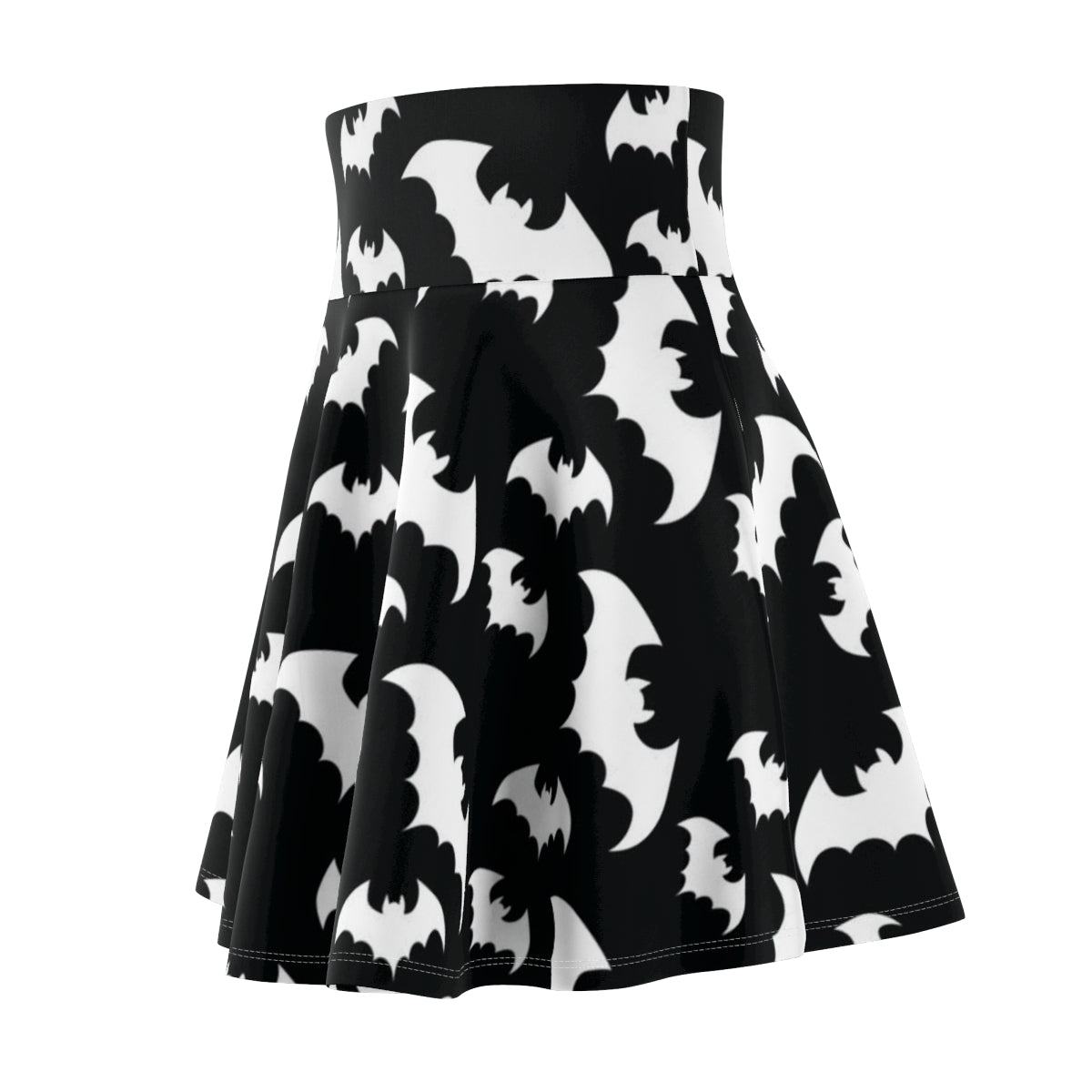 Bat Print Skater Skirt