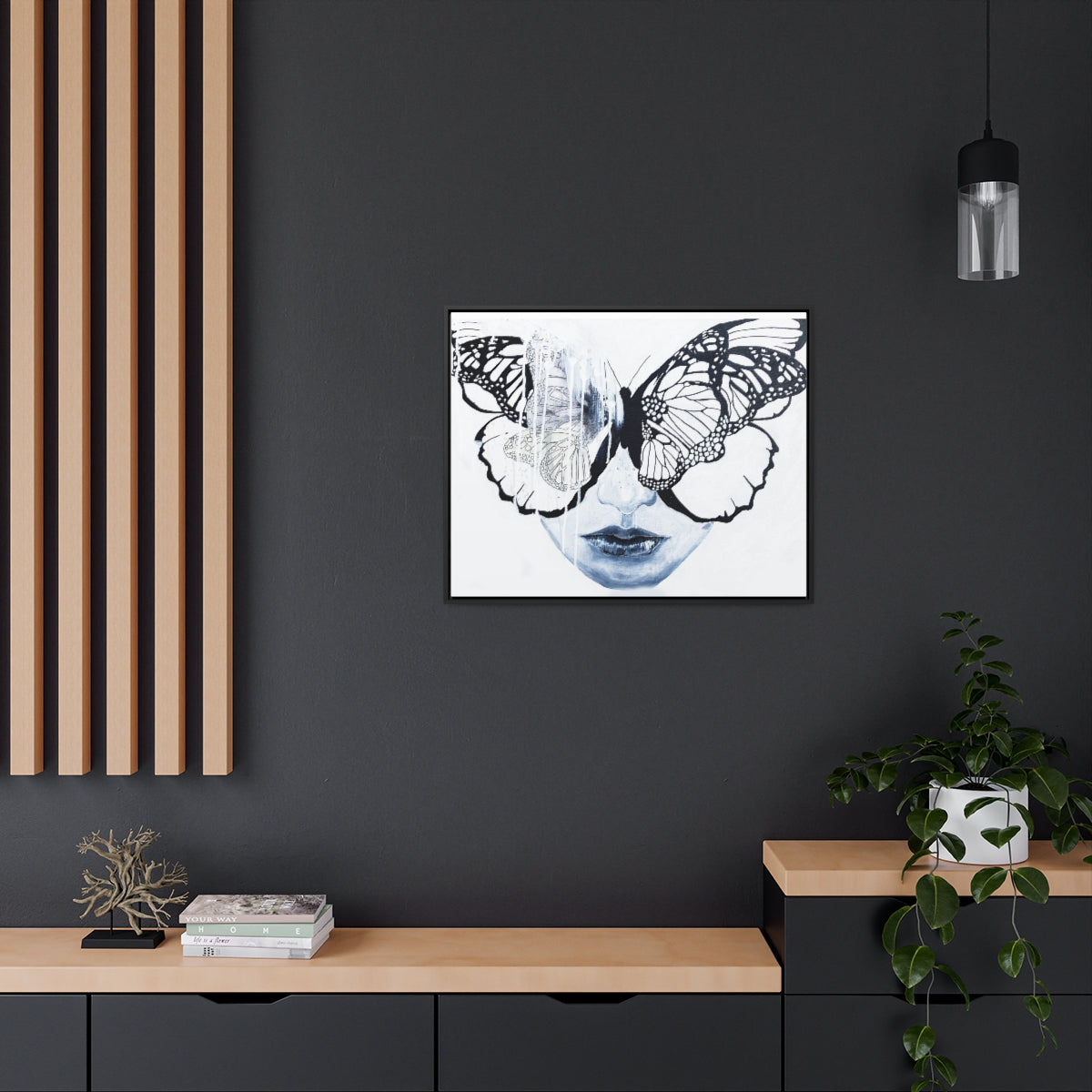 "Butterfly Eyes" Painting by Kelly Kresconko PRINT on Gallery Canvas Wraps, Horizontal Frame