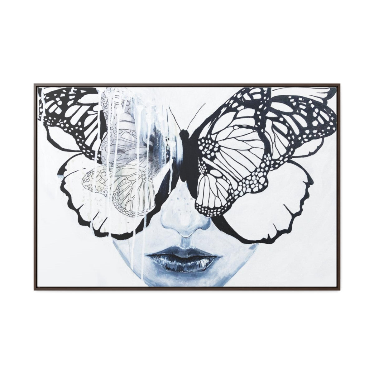 "Butterfly Eyes" Painting by Kelly Kresconko PRINT on Gallery Canvas Wraps, Horizontal Frame