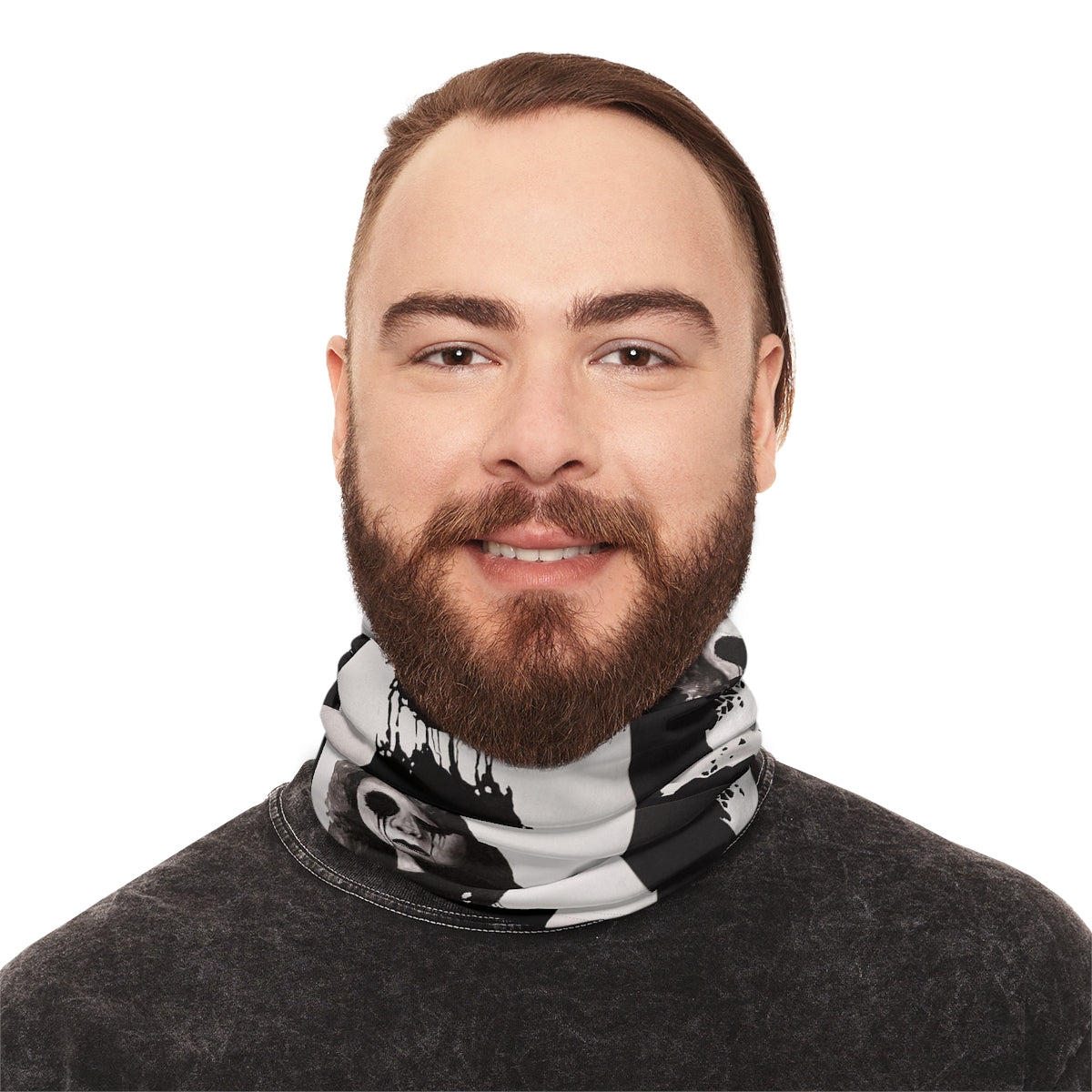 "Melancholy Felines" by Kelly Kresconko Winter Neck Gaiter With Drawstring