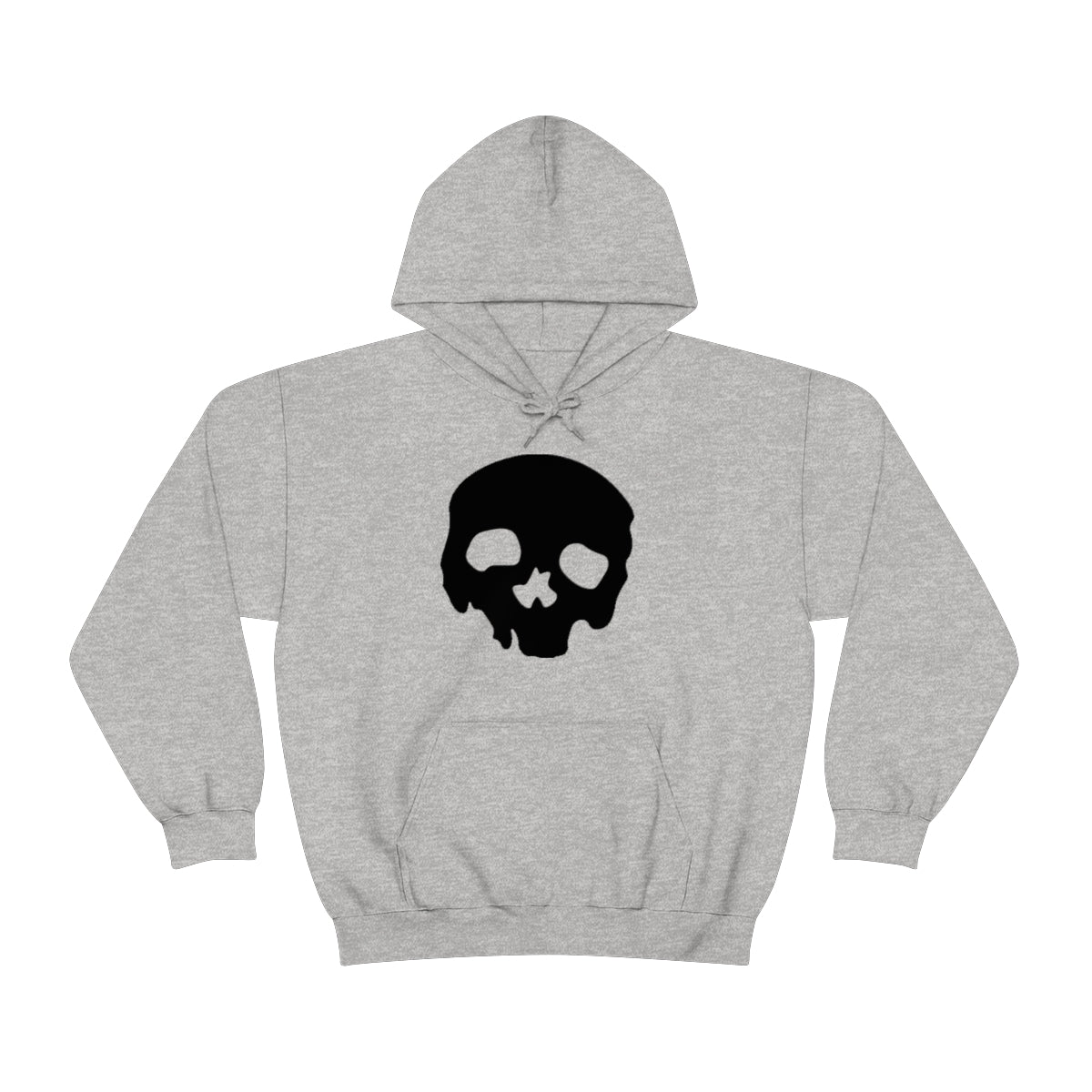 LUXE GOTH BASICS Black Skull Hoodie (Unisex)