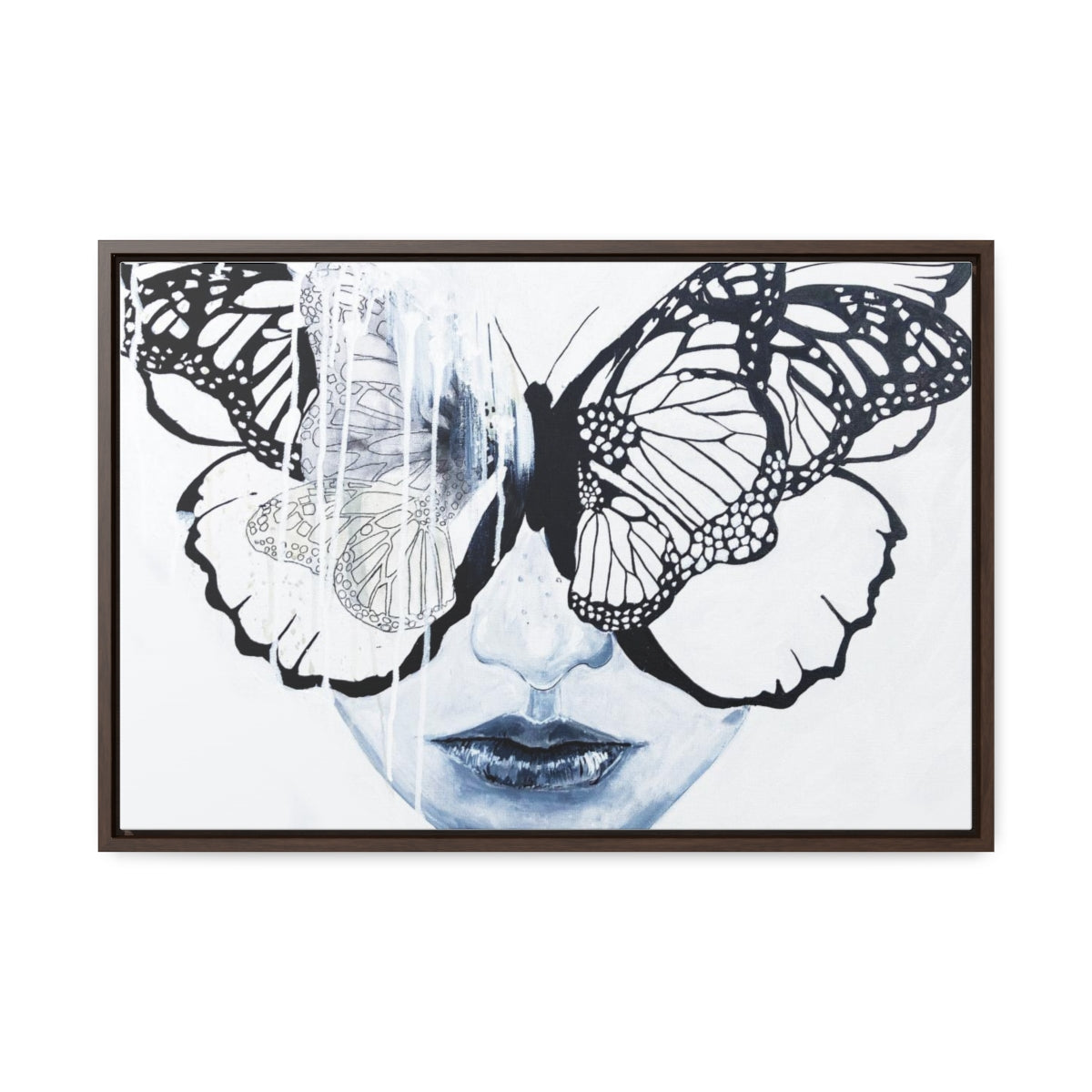 "Butterfly Eyes" Painting by Kelly Kresconko PRINT on Gallery Canvas Wraps, Horizontal Frame