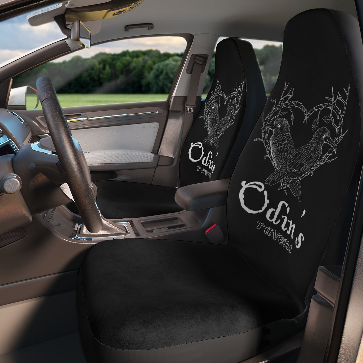 Odin's Ravens Polyester Car Seat Covers