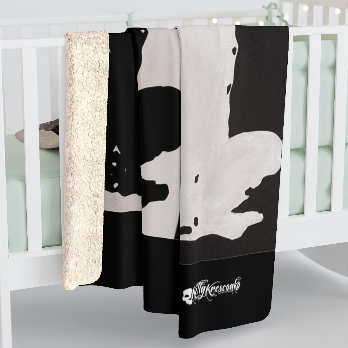 "Melancholy Felines" By Kelly Kresconko Sherpa Fleece Blanket