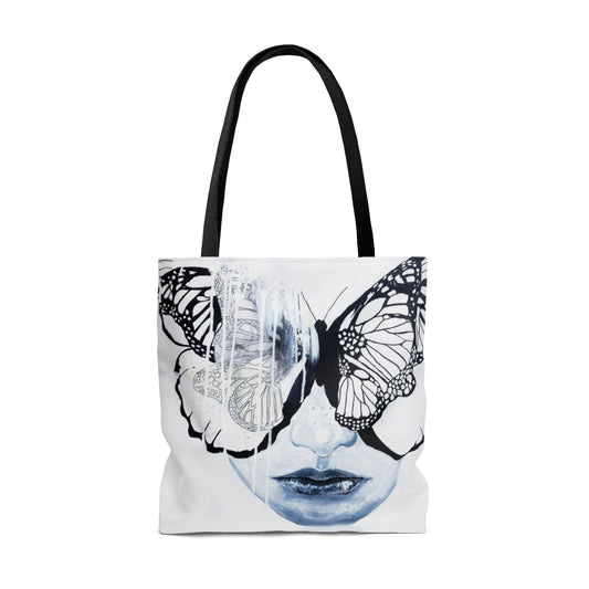 Butterfly Eyes Tote Bag in White
