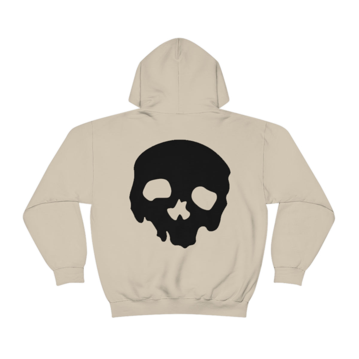 LUXE GOTH BASICS Black Skull Hoodie (Unisex)
