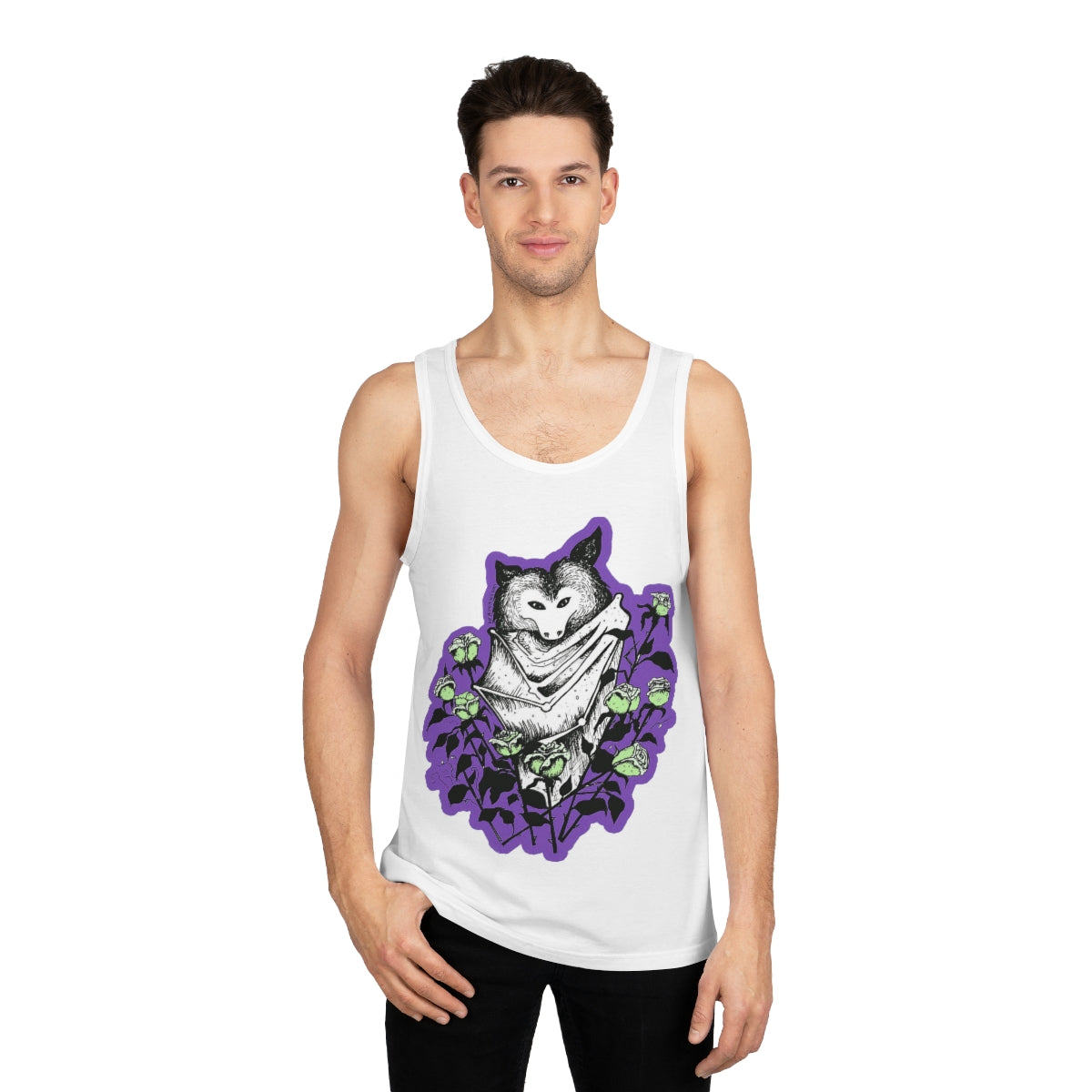 "Blue Batty" Illustration by Kelly Kresconko Softstyle™ Tank Top