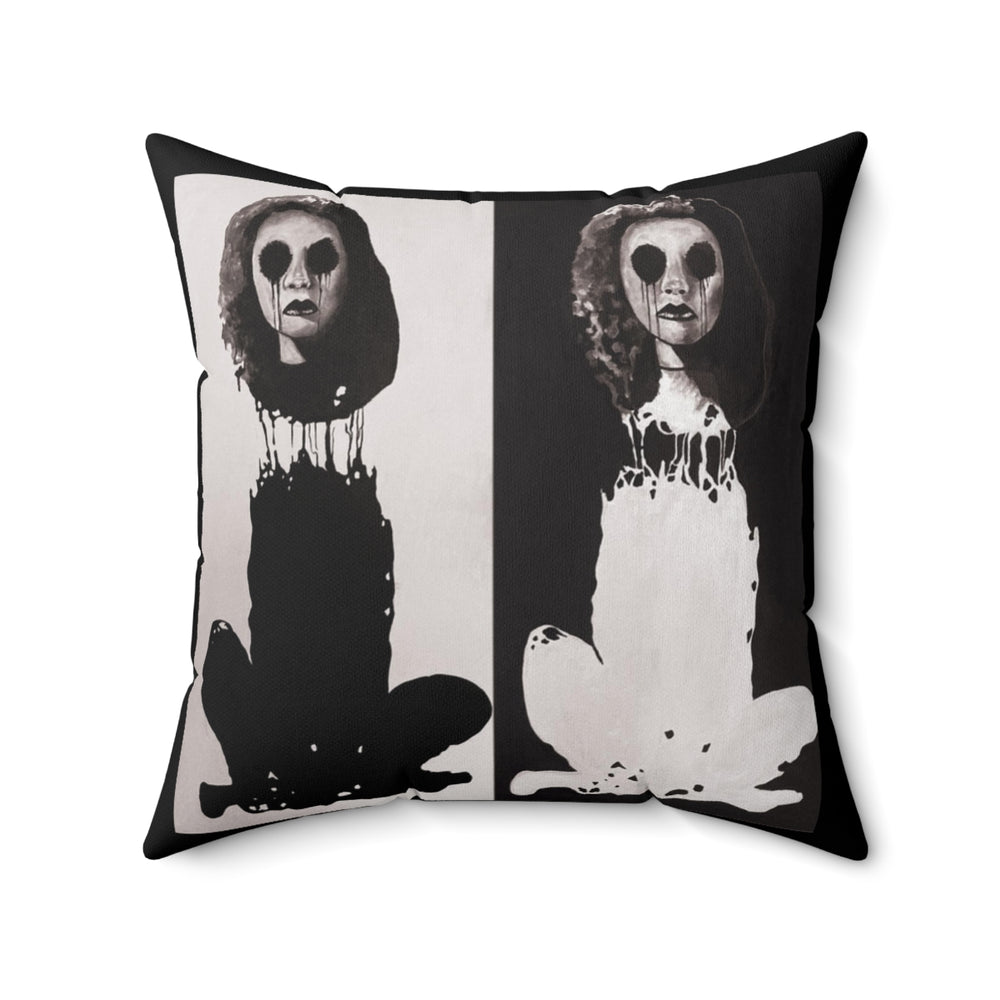 "Melancholy Felines" By Kelly Kresconko Throw Pillow