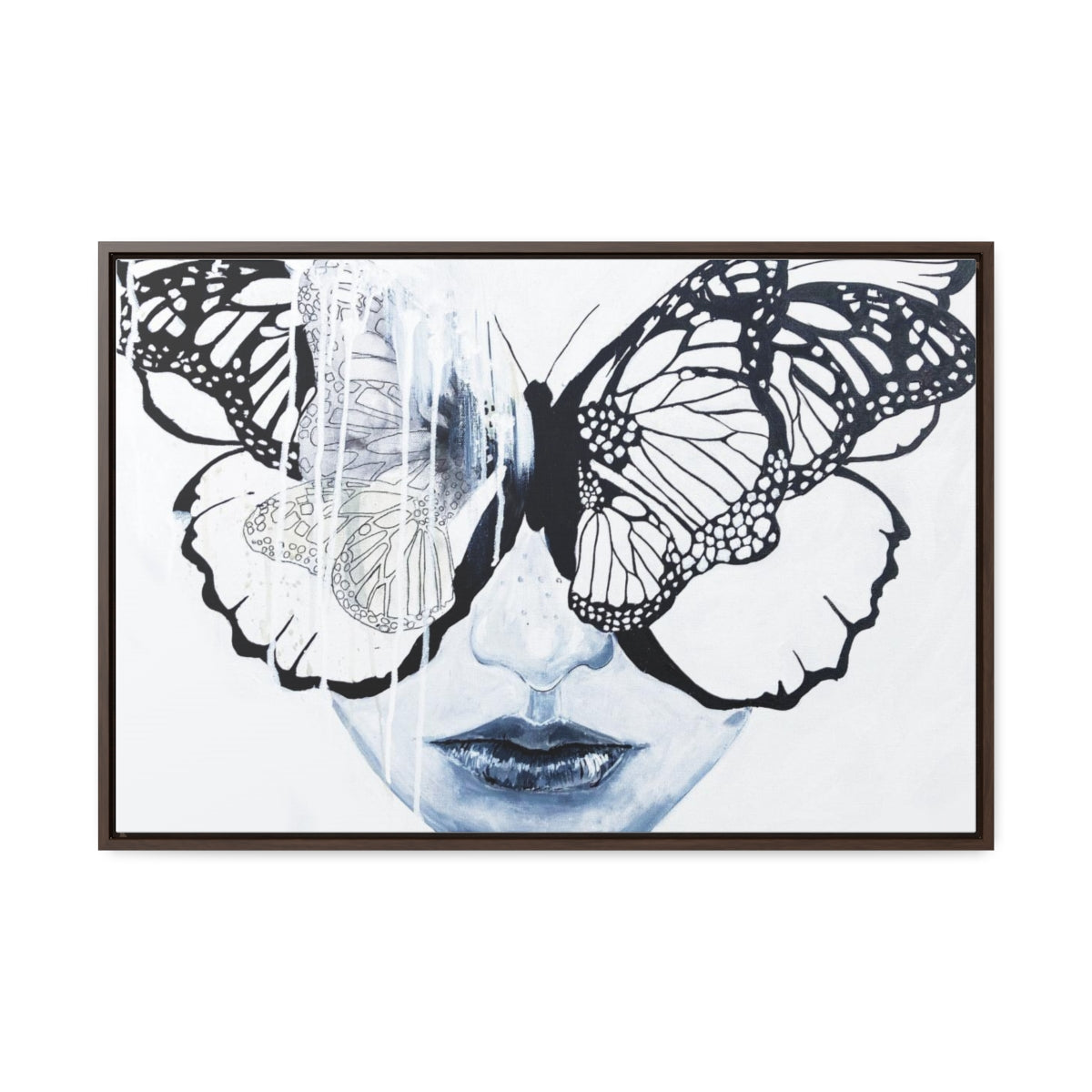 "Butterfly Eyes" Painting by Kelly Kresconko PRINT on Gallery Canvas Wraps, Horizontal Frame
