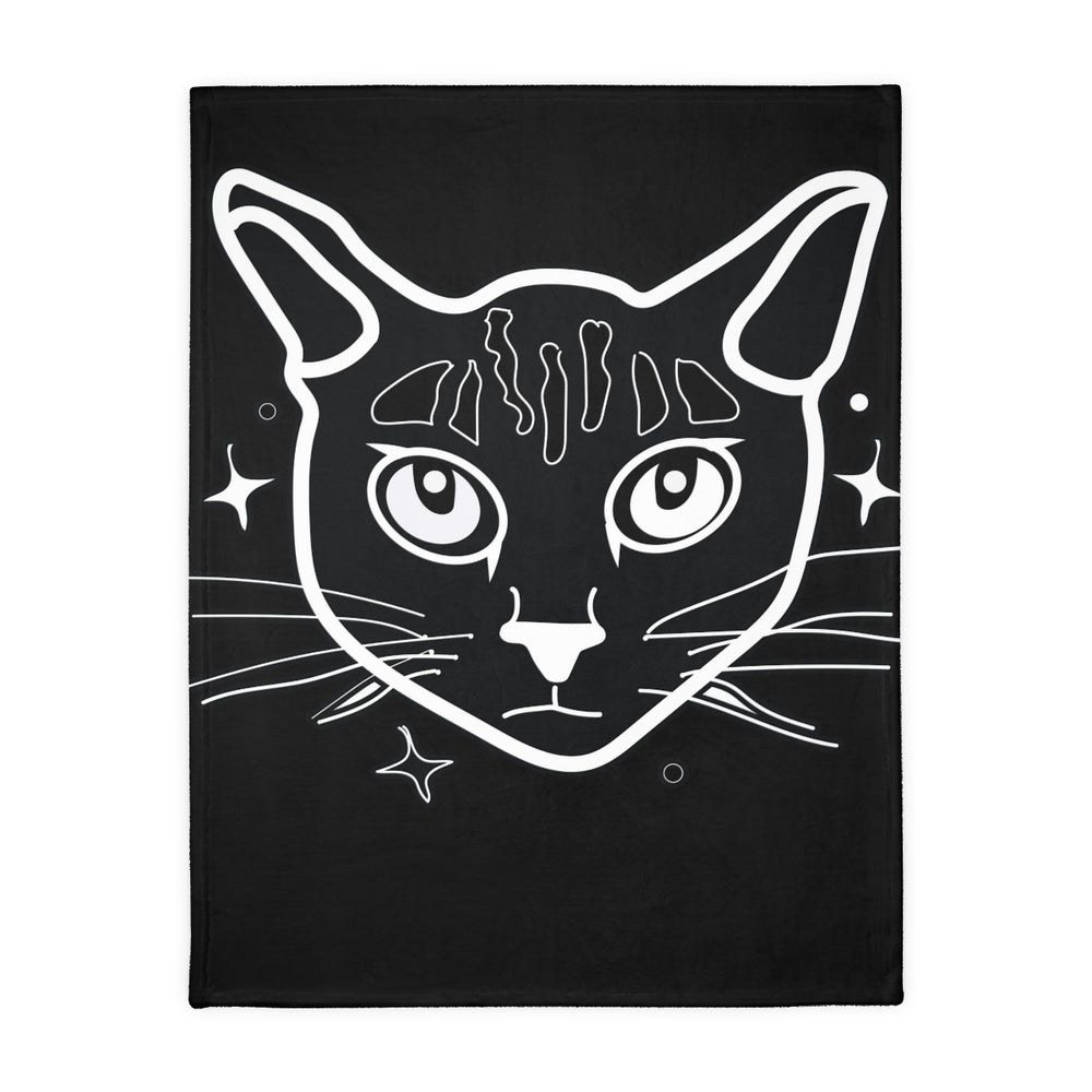 Velveteen "Good Kitty" Blanket (Two-sided print)