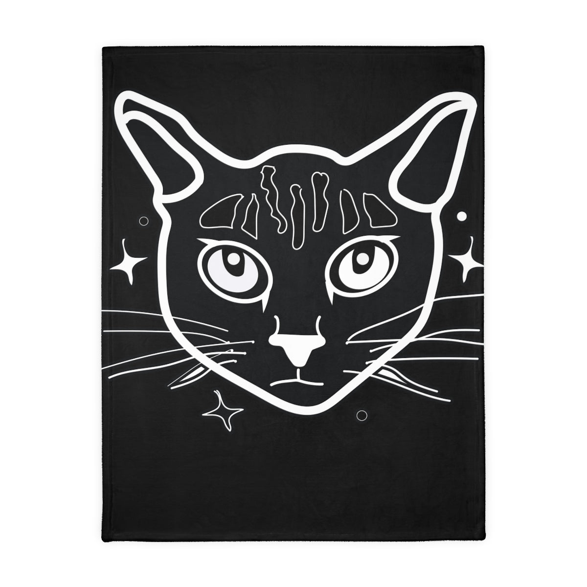 Velveteen "Good Kitty" Blanket (Two-sided print)