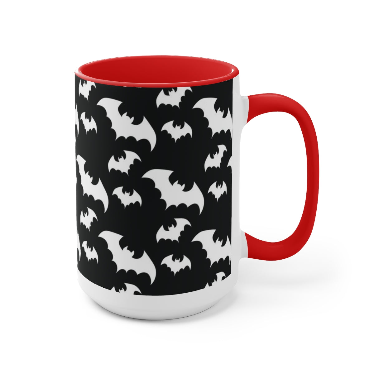 Batty Two-Tone Coffee Mugs, 15oz