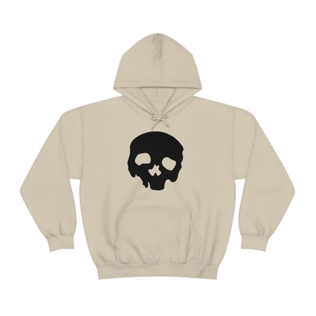 LUXE GOTH BASICS Black Skull Hoodie (Unisex)