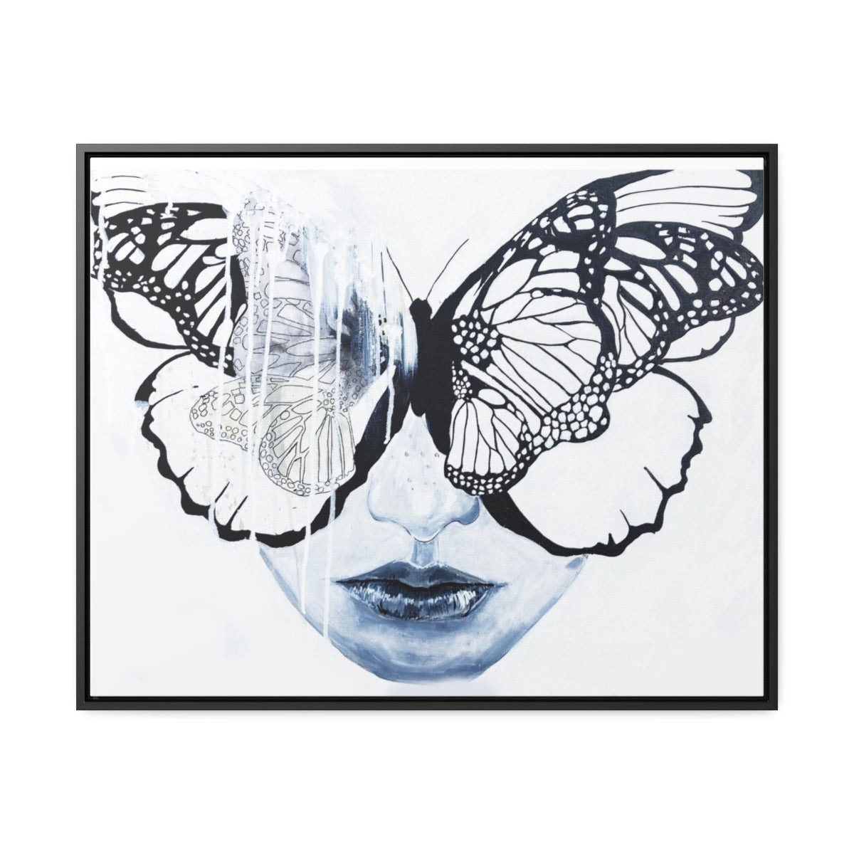 "Butterfly Eyes" Painting by Kelly Kresconko PRINT on Gallery Canvas Wraps, Horizontal Frame