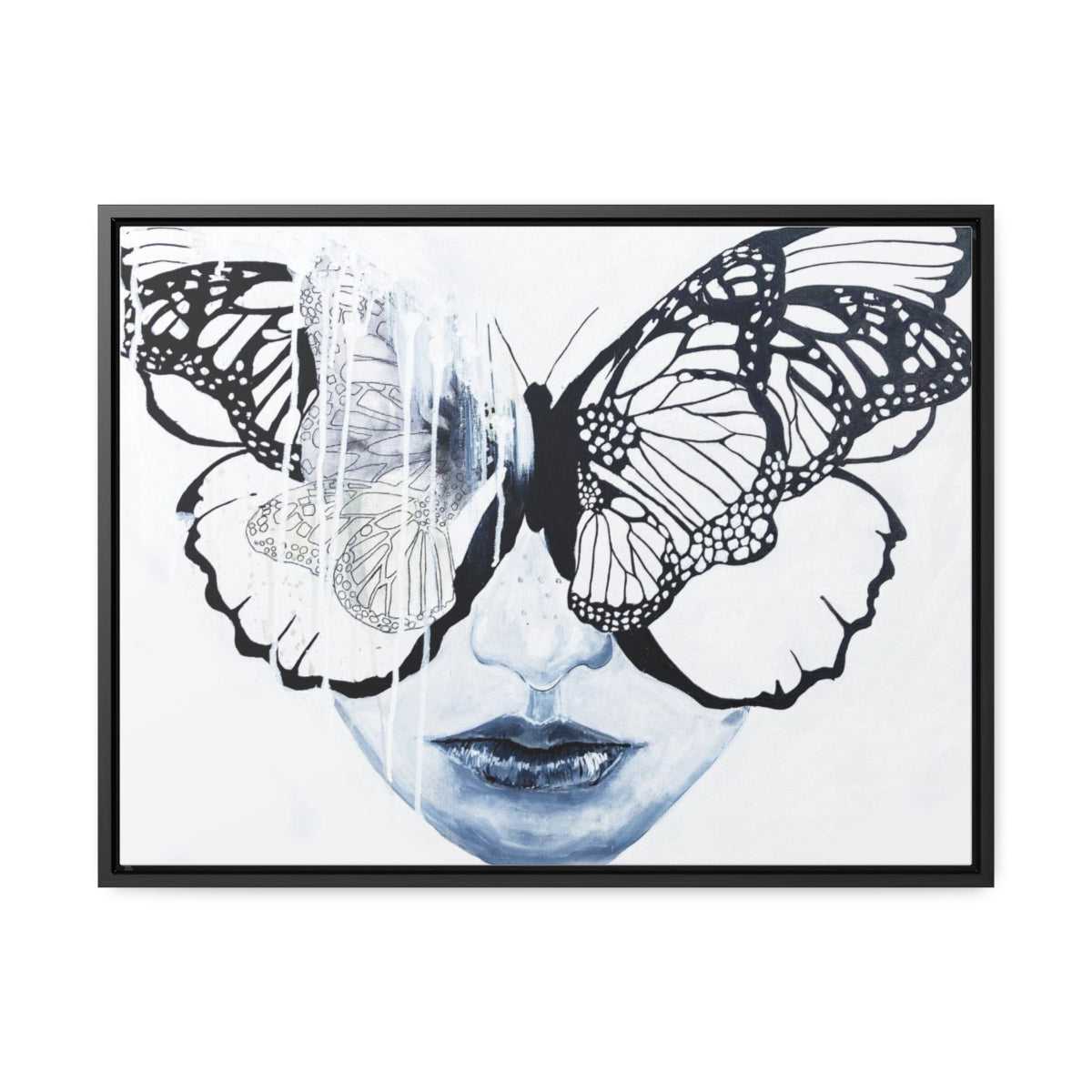 "Butterfly Eyes" Painting by Kelly Kresconko PRINT on Gallery Canvas Wraps, Horizontal Frame