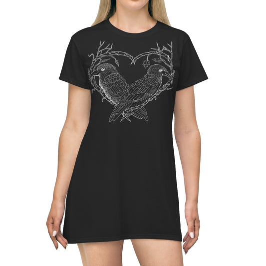 CURVY-Odin's Ravens Tshirt Dress 1X-2X