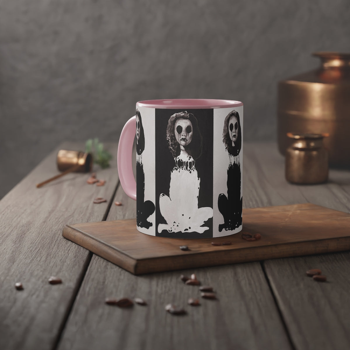 "Melancholy Felines" Painting by Kelly Kresconko Coffee Mug 11oz
