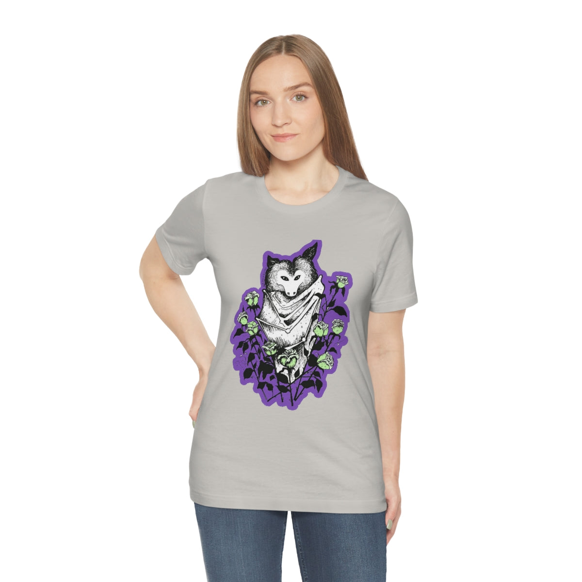 "Blue Batty" Illustration by Kelly Kresconko Unisex Jersey Short Sleeve Tee