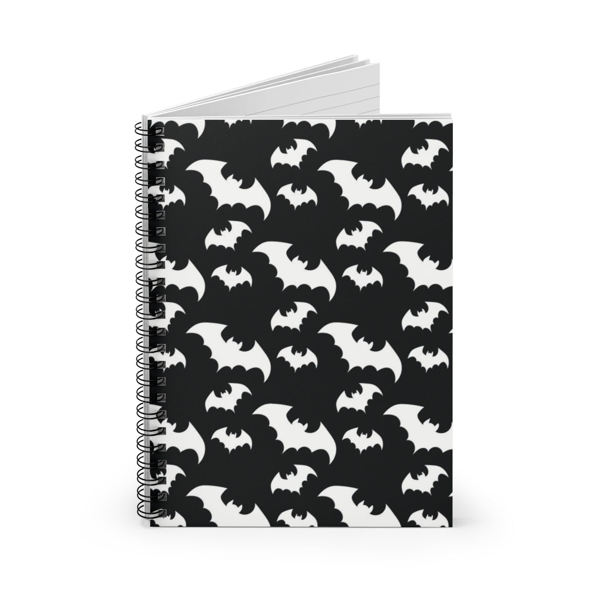Batty Print Spiral Notebook - Ruled Line