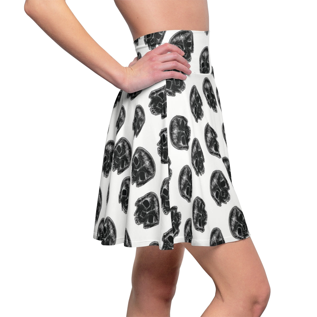 Women's Skater Skirt Kelly Kresconko Black Skull