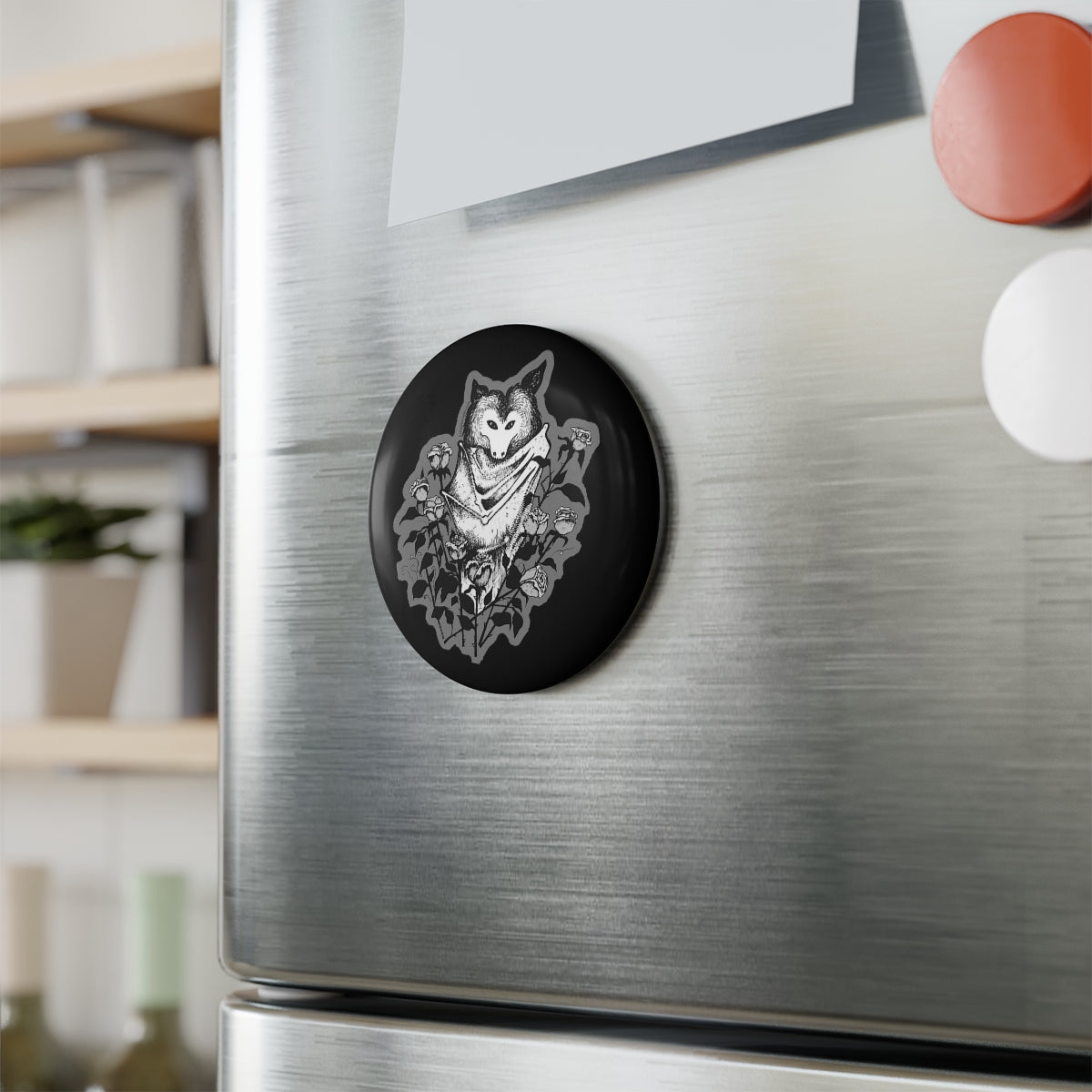 Illustrated Magnet, Round (1 & 10 pcs)