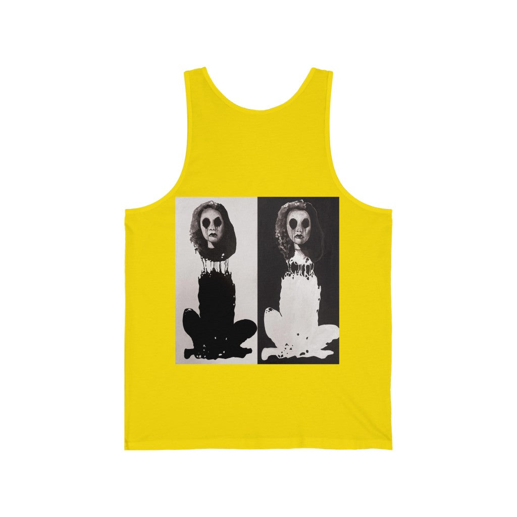 "Melancholy Felines" Painting by Kelly Kresconko Unisex Jersey Tank