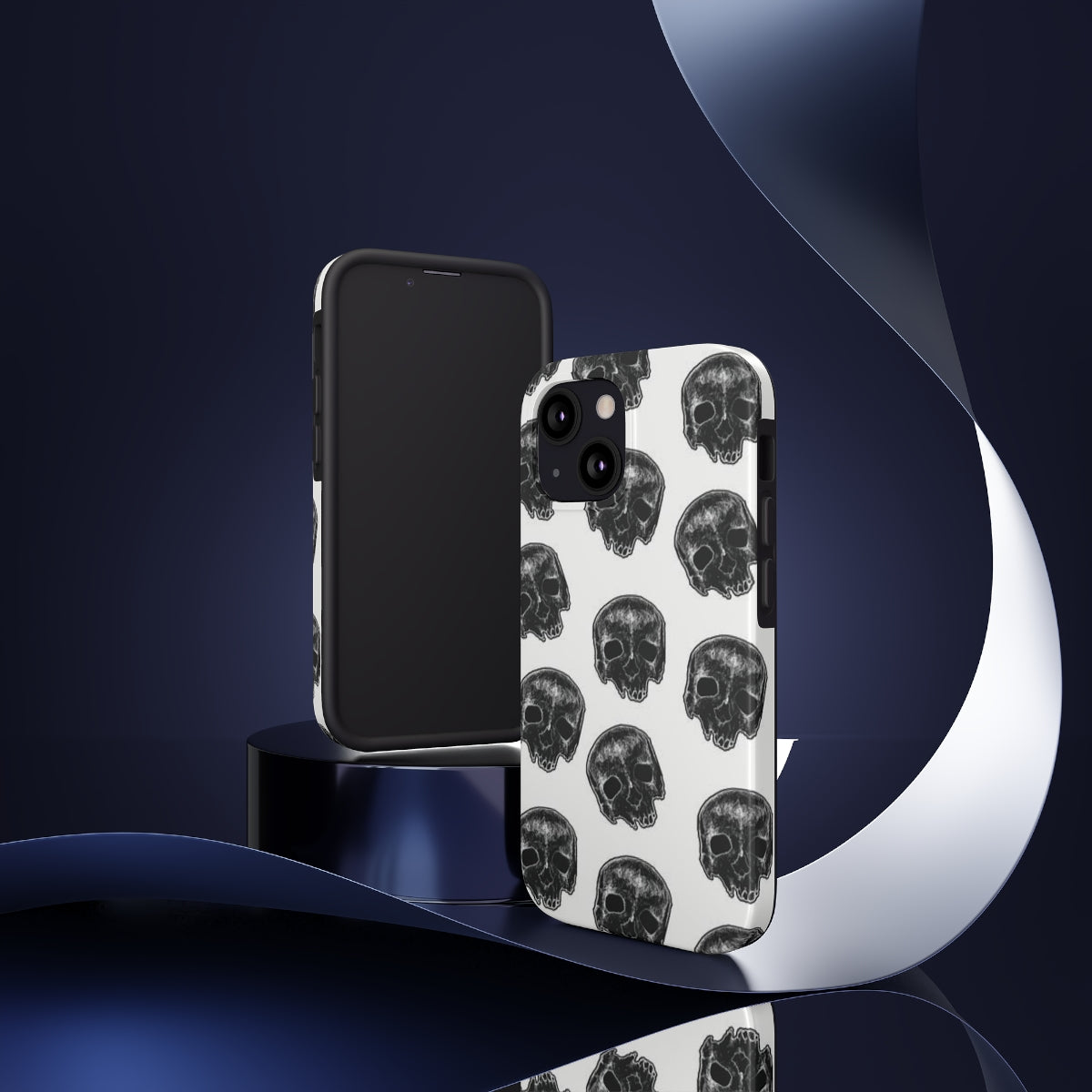 Skull Illustration by Kelly Kresconko Phone Case