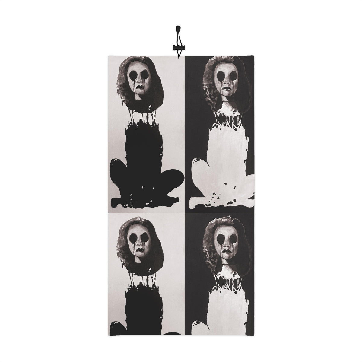 "Melancholy Felines" by Kelly Kresconko Winter Neck Gaiter With Drawstring