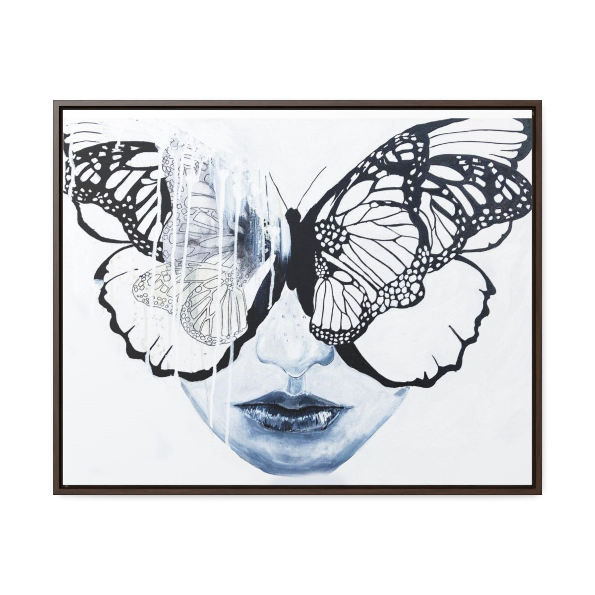 "Butterfly Eyes" Painting by Kelly Kresconko PRINT on Gallery Canvas Wraps, Horizontal Frame