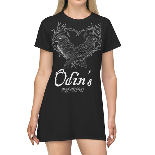 Odin's Ravens black T-Shirt Dress
