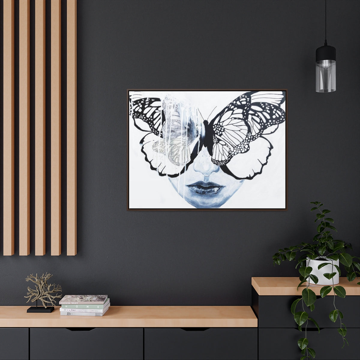 "Butterfly Eyes" Painting by Kelly Kresconko PRINT on Gallery Canvas Wraps, Horizontal Frame
