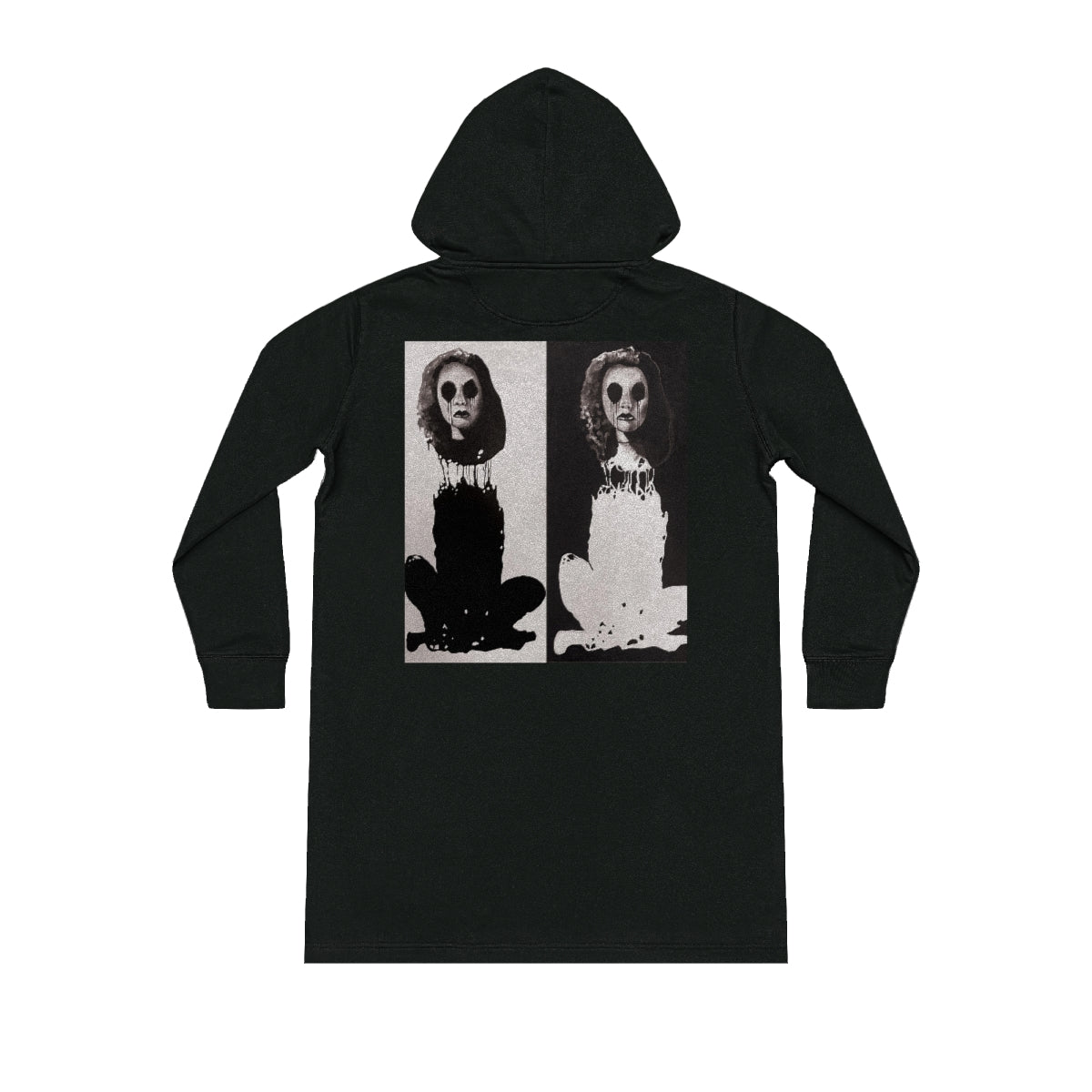 "Melancholy Felines" by Kelly Kresconko Hoodie Dress