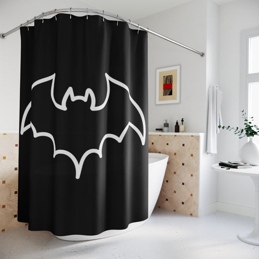 Elite Bat Polyester Shower Curtain