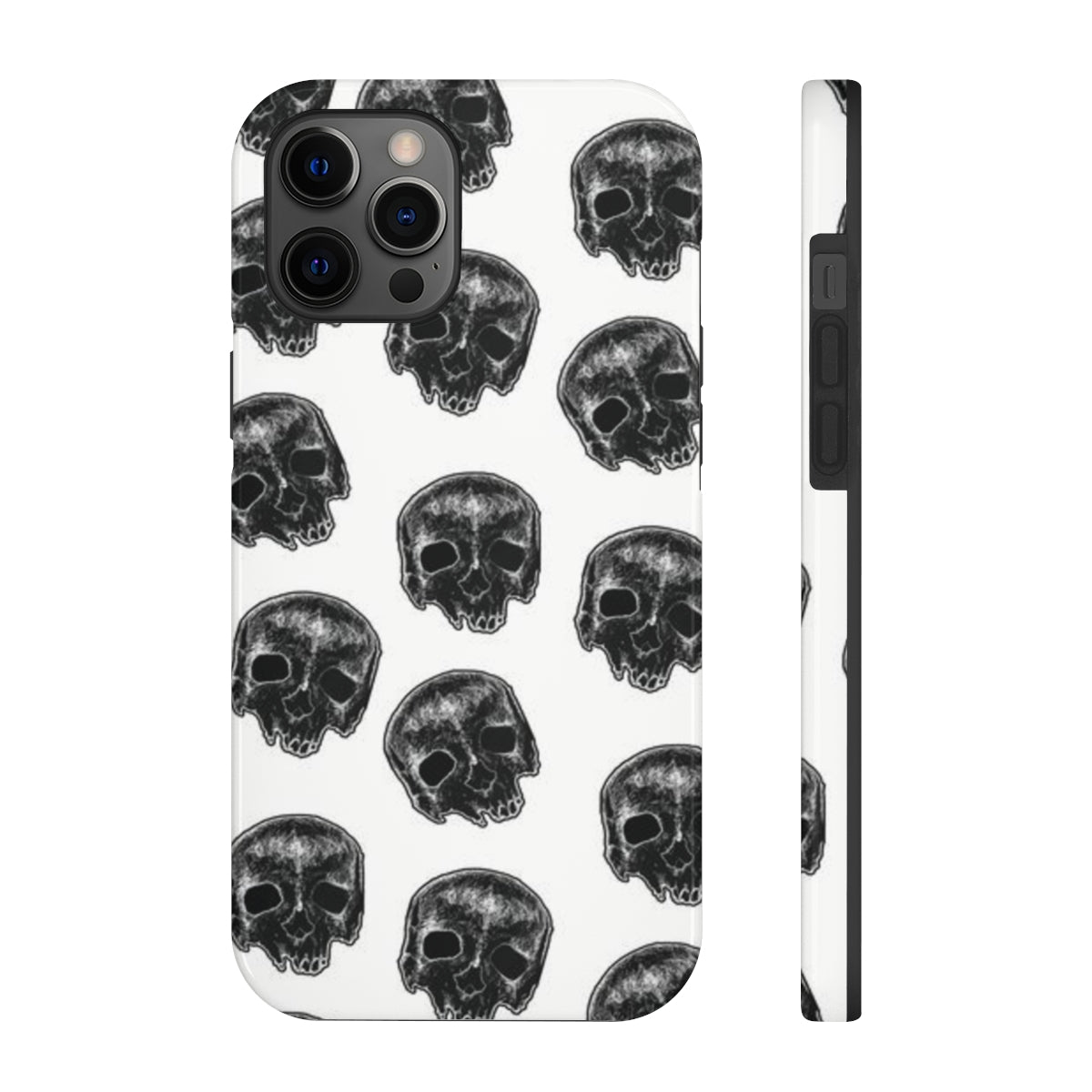 Skull Illustration by Kelly Kresconko Phone Case