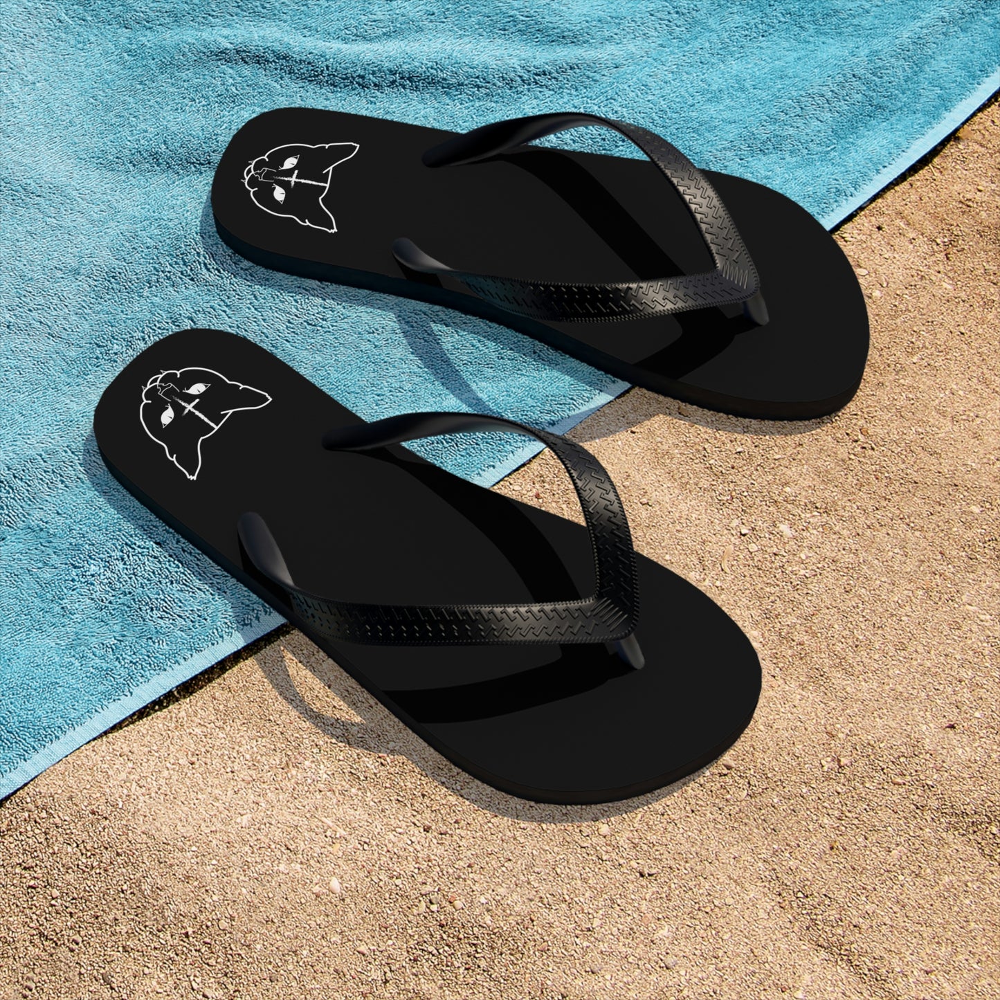 Hell Cat Unisex Flip-Flops