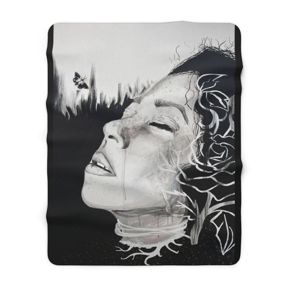 "Cantique III" Painting by Kelly Kresconko Sherpa Fleece Blanket